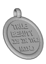 true beauty pendant vereinfachte pinshape shining3d fashion contest 3d print model - Mito3D