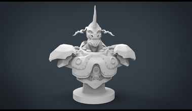 alien busto pinshape sci fi gratuito fantasia figurine miniaturas toyfigure brinquedo 3d print model - Mito3D