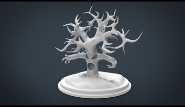 evil tree pinshape statue toyfigure toy 3d print model - Mito3D