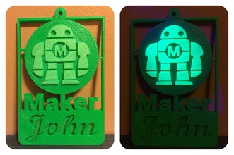 creatore robot badge pinshape makerfaire maker cordino 3d print model - Mito3D