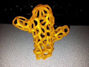 Experimentieren vornoi Muster pinshape Kaktus 3d print model - Mito3D