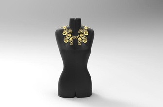 camelia pieza cuello pinshape shining3d moda concurso 3d print model - Mito3D