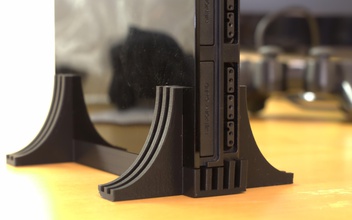 PlayStation 2 slim stand pinshape dur video oyunu yarışma tasarım ücretsiz destek 3d print model - Mito3D