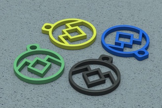 twin peaks keychain pinshape logo david lynch dale cooper 3d print model - Mito3D