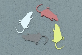 cute rat keychain pinshape rodent mouse 3d print model - Mito3D