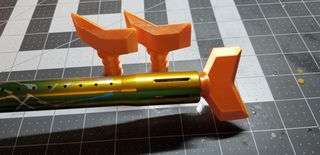 paintball barril tapa conector anillo único apoyos pinshape plug cubierta seguridad pistola 3d print model - Mito3D