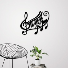 musica segno arte parete pinshape pianoforte nota decorazione arredamento muro art 2d 3d stampa 3d print model - Mito3D