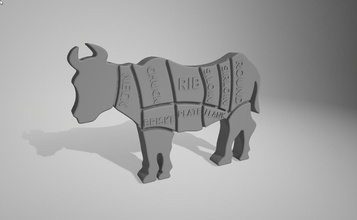 cortes carne pinshape animais 3d print model - Mito3D