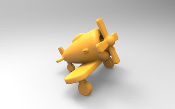 toy airplain pinshape 3d-design 3d print model - Mito3D