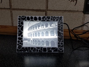 mosaïque châssis boîte lumière pinshape cadre zone image 3d print model - Mito3D