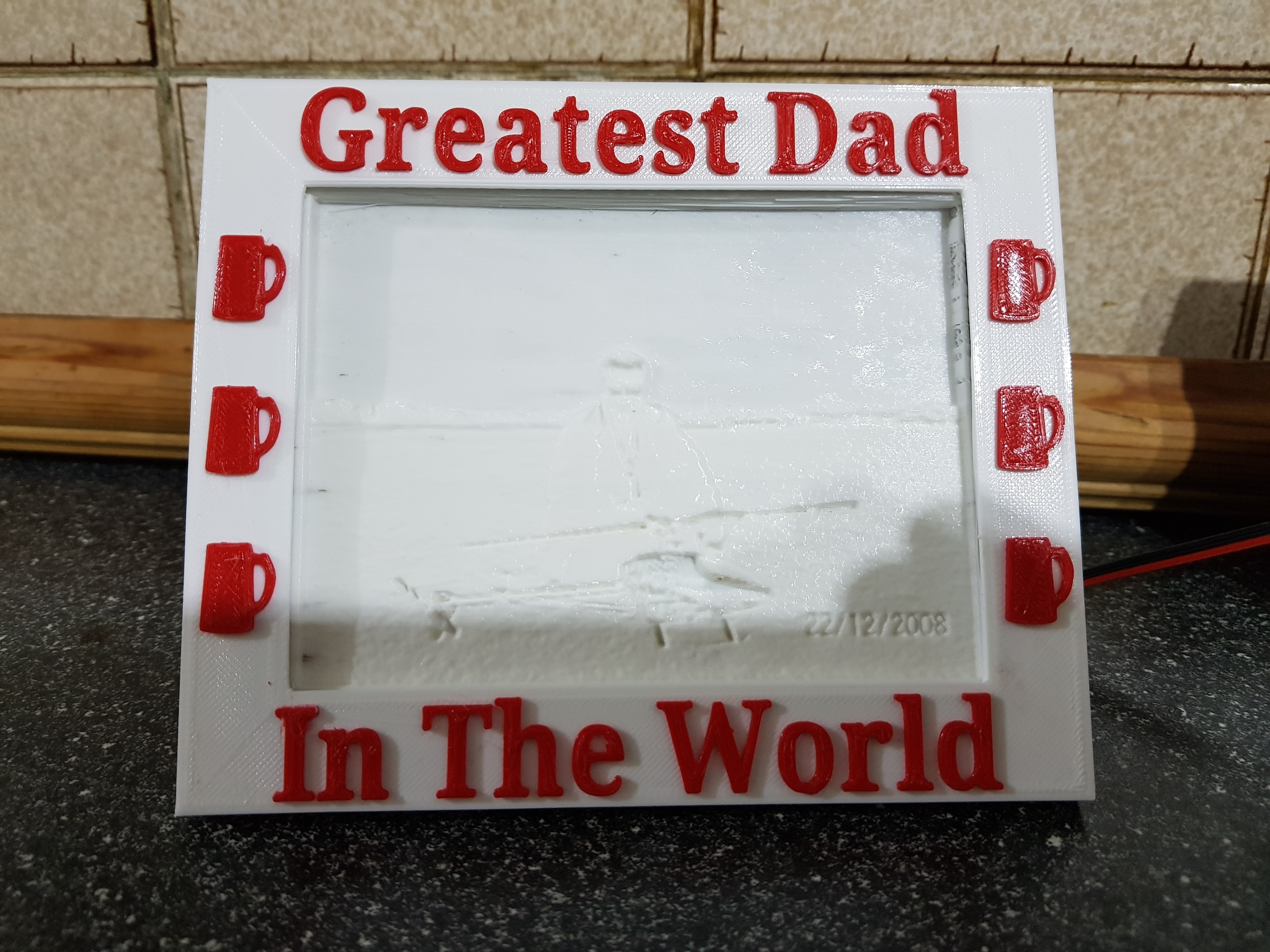 größten Mama Papa frame lightbox pinshape Licht box Rahmen lithophane 3D print model - Mito3D