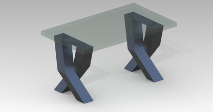 Tischgestell pinshape Möbel Tabelle 3d print model - Mito3D