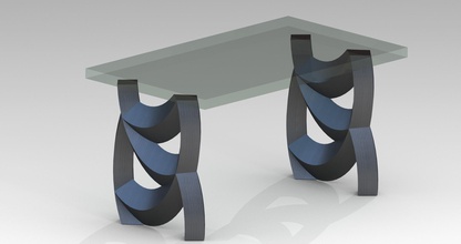 base table pinshape mobilier 3d print model - Mito3D