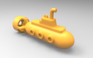 toy submarine pinshape 3d-design 3d print model - Mito3D