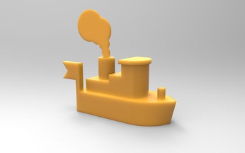 toy ship pinshape 3d-design 3d print model - Mito3D