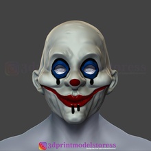 scagnozzi cavaliere oscuro clown joker maschera costume casco pinshape sangue halloween cosplay batman dark knight horror film stl 3d print model - Mito3D