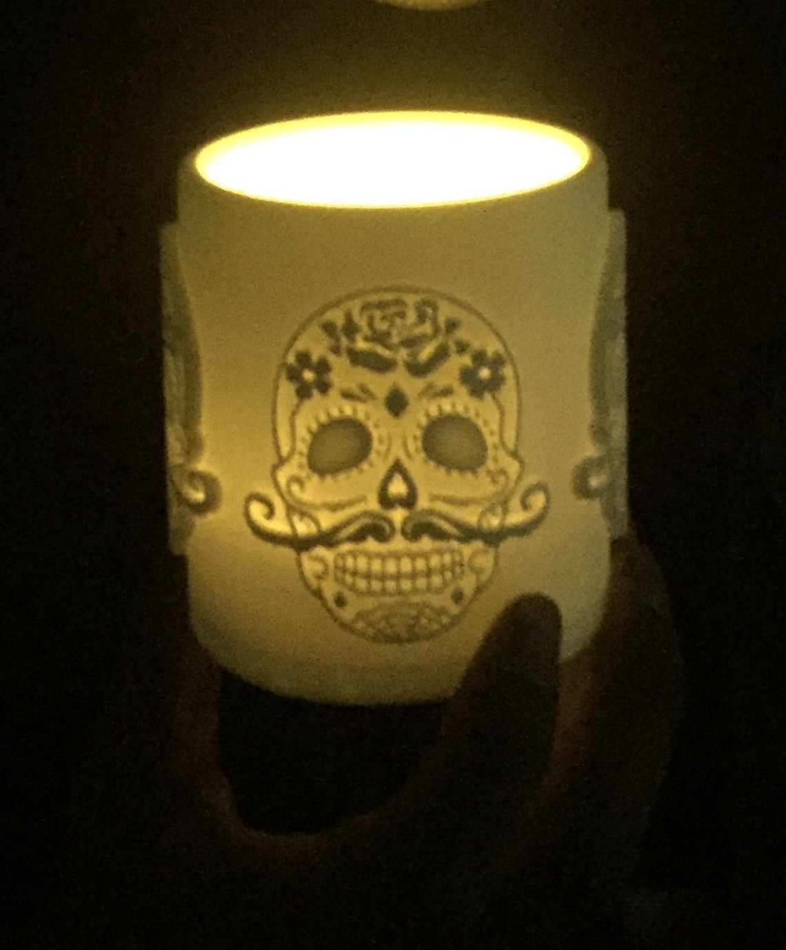 dia los muertos cup pinshape dia-de-los-muertos candle-holder 3D print model - Mito3D