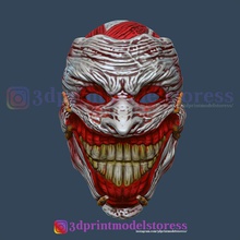 clown joker maschera morte costume cosplay casco pinshape sangue cranio manopola halloween vettore dc comics robin batman 2019 dark knight 3d print model - Mito3D