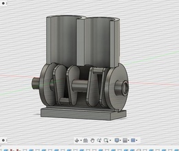 2 cylinder engine model pinshape two-engine 3d print model - Mito3D