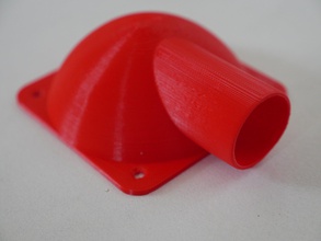 adattatore ventola 80 mm 40 tubo pinshape cnc box 3d print model - Mito3D