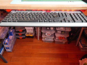 teclado deslizante fixação pinshape monte 3d print model - Mito3D