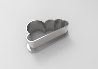 nuvem cookie cutter pinshape 3d design 3d print model - Mito3D