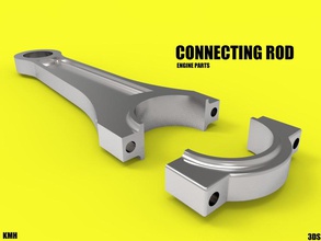 connecting rod car engine component pinshape stl-free stl-file car-engine car-part 3d print model - Mito3D