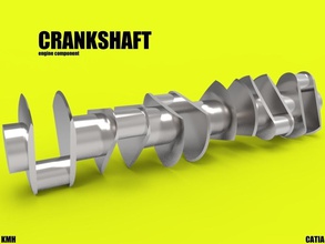 crankshaft cr engine component pinshape car-engine crank stl-files stl file stl-free 3d print model - Mito3D