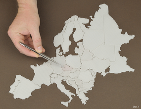 Europa Karte pinshape Geographie Bildungs tools Bildung maps 3d print model - Mito3D