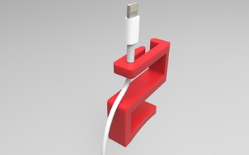 charger wire holder pinshape 3d-design 3d print model - Mito3D