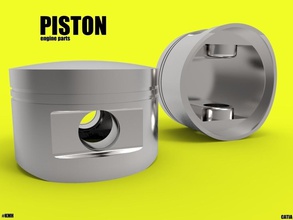 piston pinshape car piston-car-engine 3d print model - Mito3D