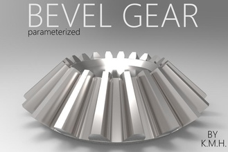 bevel gear pinshape bevel-gear free-3d-model free-model 3d print model - Mito3D