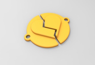 broken pendants type pinshape 3d-design 3d print model - Mito3D