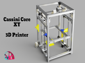 cassini core xy stampante 3d pinshape fusion360 open source alluminio estrusi fai printer corexy 3d print model - Mito3D