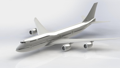 boeing 747 8i pinshape Flugzeug jet 3d print model - Mito3D