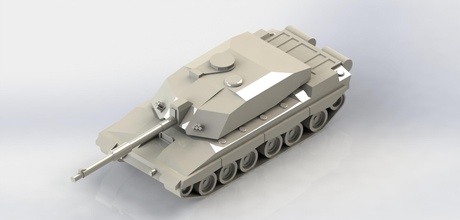 challenger 2 principal tanque batalla pinshape 3d print model - Mito3D