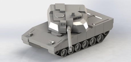 leclerc char combat principal pinshape réservoir 3d print model - Mito3D