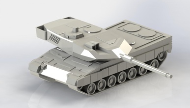char combat leopard 2 pinshape réservoir 3d print model - Mito3D
