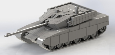 chinesischer ztz 99a main battle tank pinshape 3d print model - Mito3D