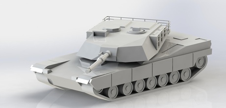 m1a1 ablums char combat principal pinshape réservoir 3d print model - Mito3D