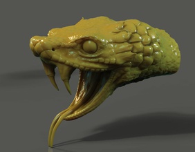 cabeza serpiente pinshape serpientes 3d print model - Mito3D