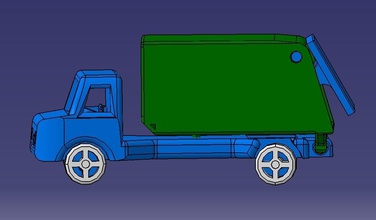 garbage truck pinshape garbage-truck truck- 3d print model - Mito3D