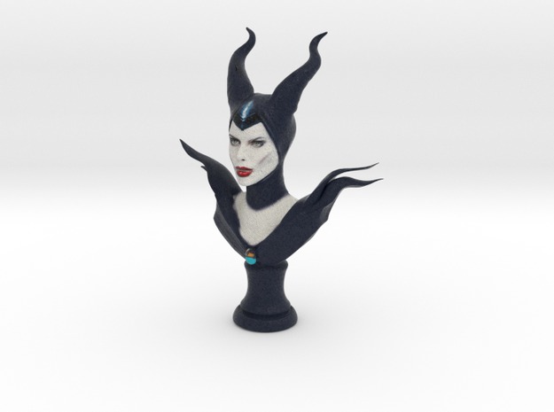 maleficent bust pinshape movie cartoon character evil women head 3D print model - Mito3D