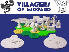 cep taktik köylüler pinshape midgard 15 mm eski boardgame halktan fantezi çiftçi oyun Ortaçağ minyatür çokluevren efsane norse köylü rpg saga masa üstü viking wargame 3d print model - Mito3D