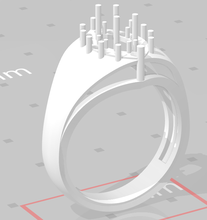 ring stones pinshape ring-bands 3d print model - Mito3D