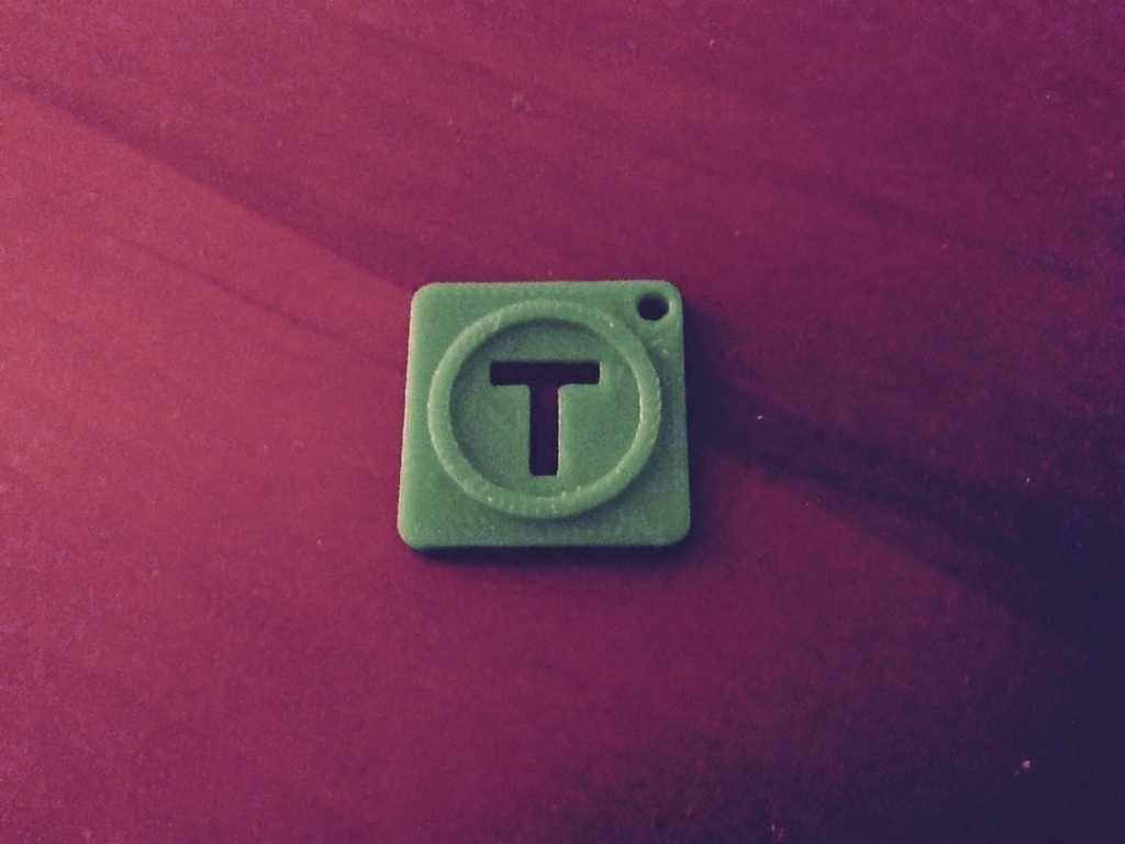 thingiverse logo keychain pinshape 3D print model - Mito3D