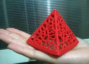wired pyramid pinshape pinshape-support-free-design-contest pyramids figurine miniature decoration 3d print model - Mito3D