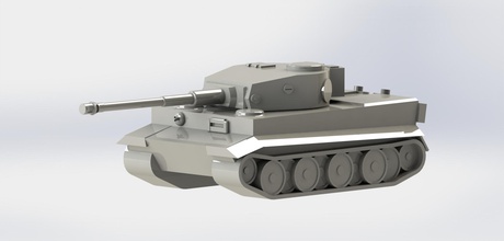 tigre pinshape tanque 2 ª guerra mundial 3d print model - Mito3D