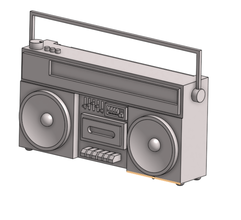ghetto blaster pinshape music-box-amplifier 3d print model - Mito3D