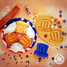 uncle sam's hat cookie cutter 4th july special edition pinshape party gift dining baking oogime 3d diy kitchen-tool kitchen cookies usa 3d print model - Mito3D